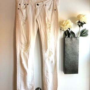 White Ripped Jeans - Size 30 ✨